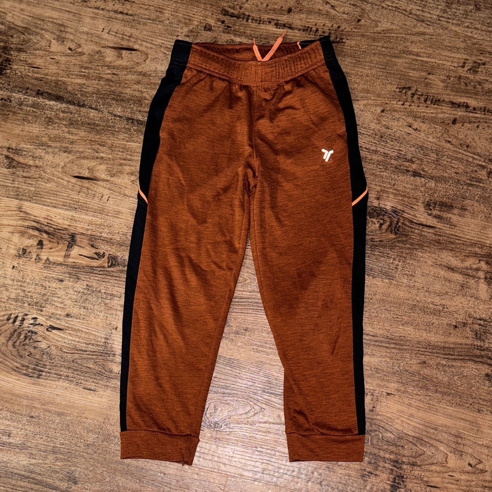 Old Navy Kids Rust Joggers with Black Stripes